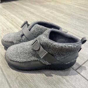 Chaco Kids 5.5 Women 7.5 Ramble Puff Linear Gray‎ Fleece Booties Gorpcore Cozy